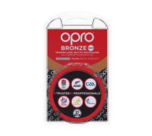 Load image into Gallery viewer, Opro bronze mouthguard black youth
