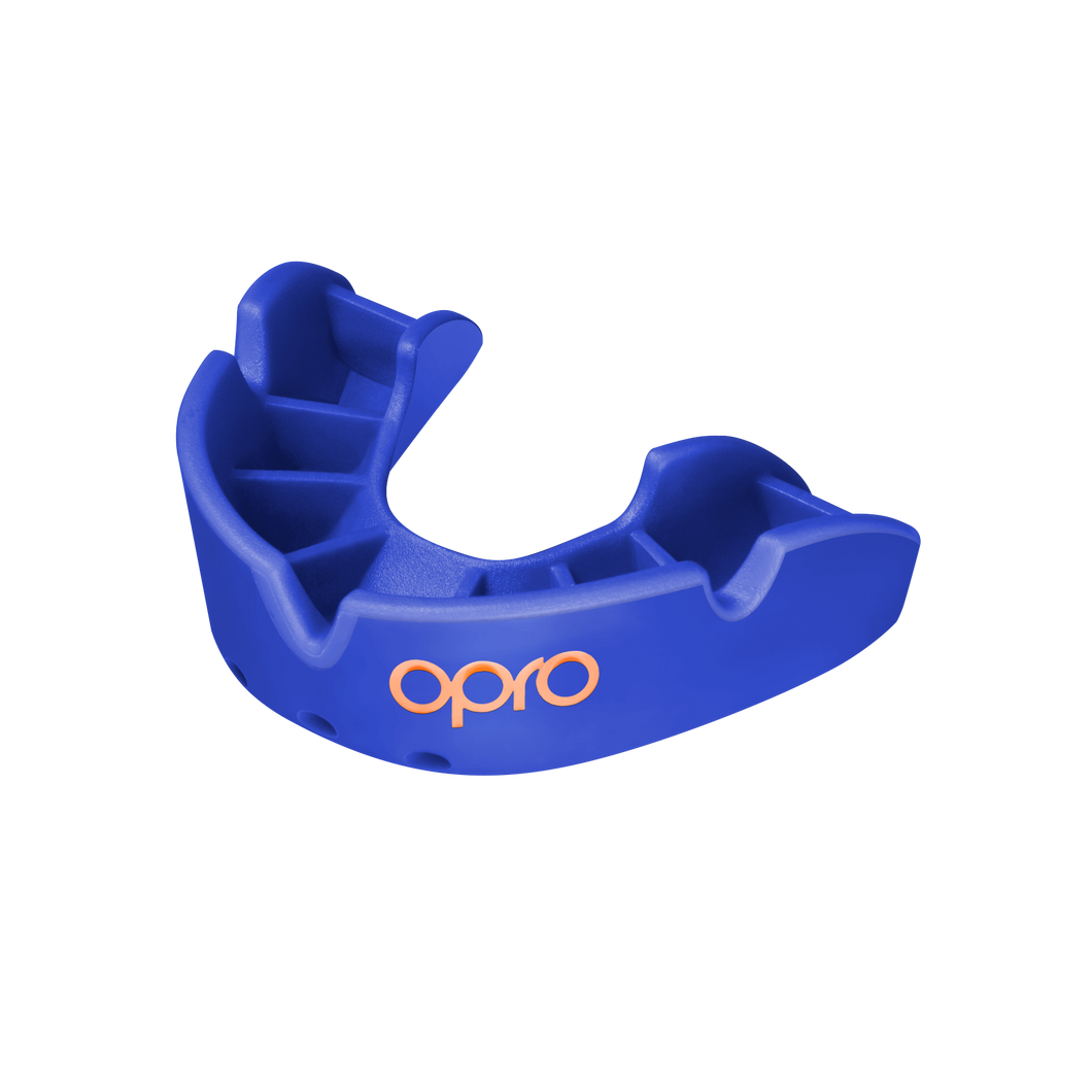 Opro bronze mouthguard blue youth