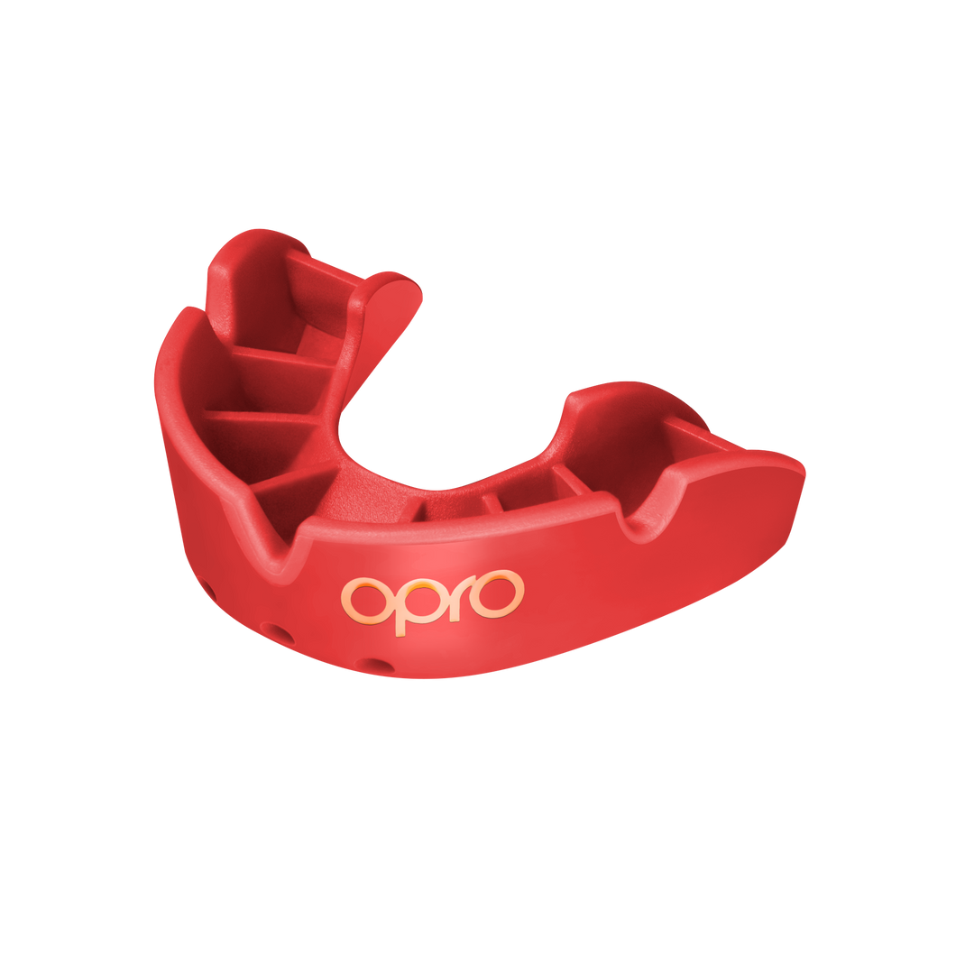 Opro bronze mouthguard red youth