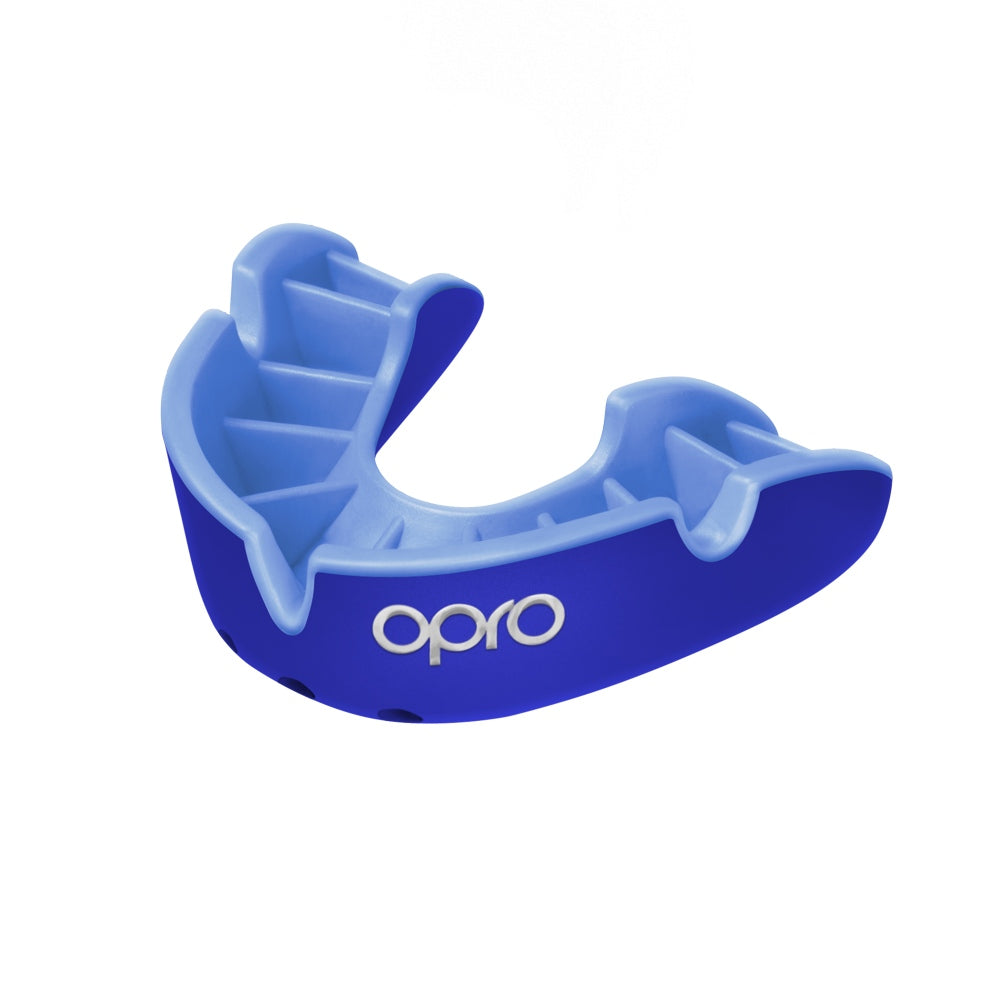 Opro silver mouthguard lt/blu