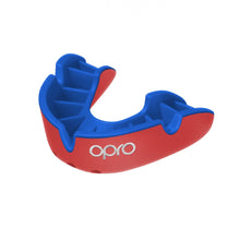 Load image into Gallery viewer, Opro silver mouthguard red/blu
