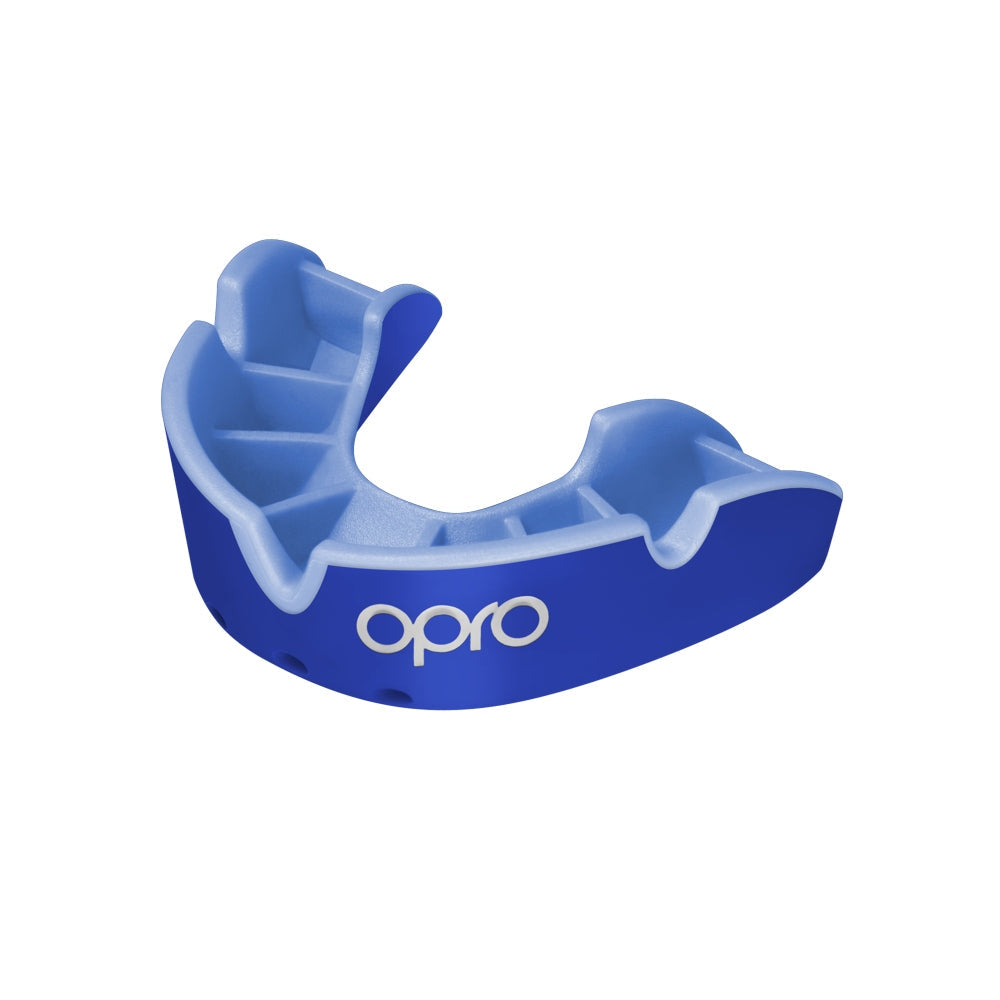 Opro silver mouthguard youth lt/blu