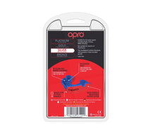 Load image into Gallery viewer, Opro silver mouthguard youth red/blu
