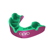 Load image into Gallery viewer, Opro silver mouthguard youth pnk/grn
