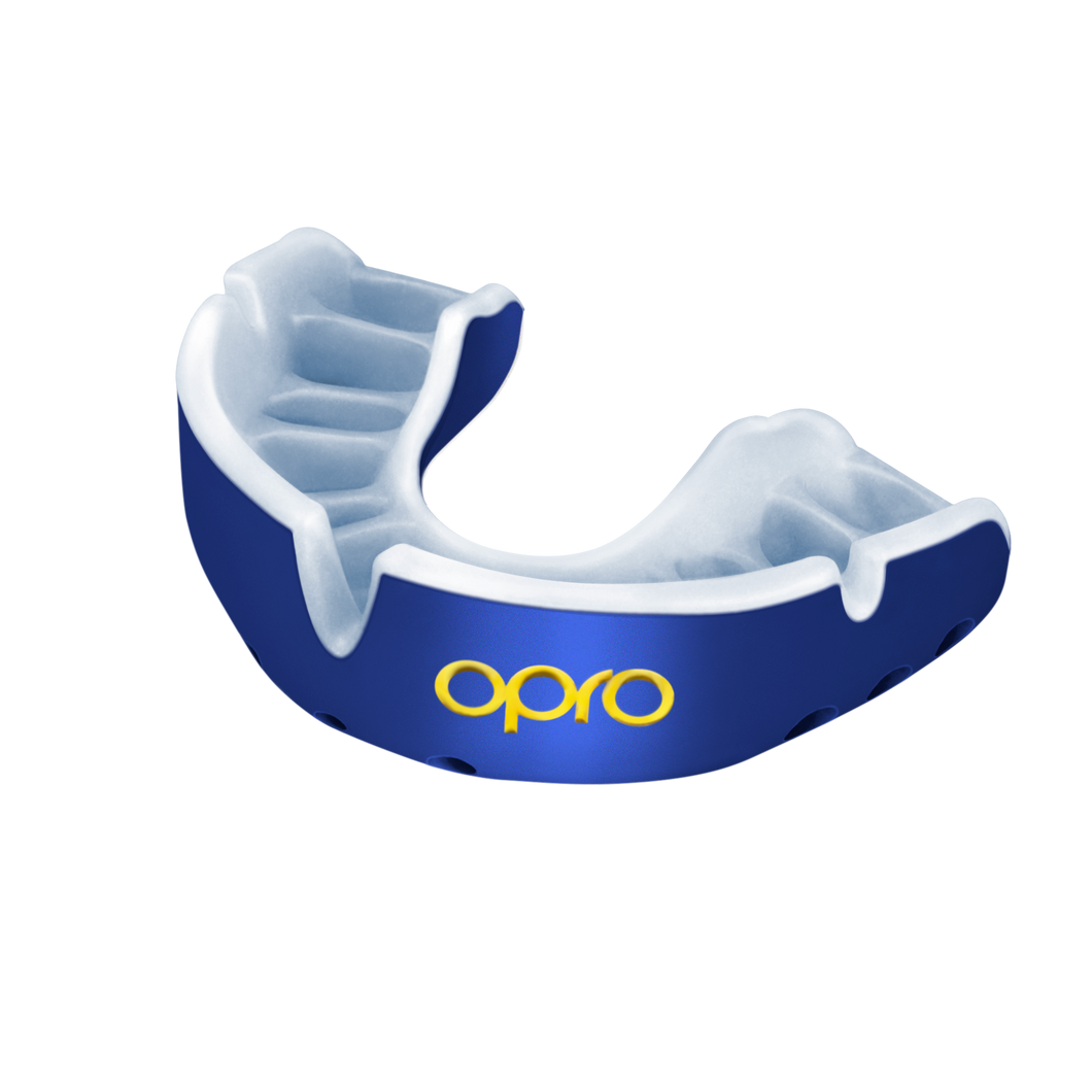 Opro gold mouthguard blue purple