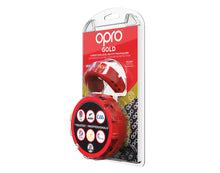 Load image into Gallery viewer, Opro gold mouthguard red white
