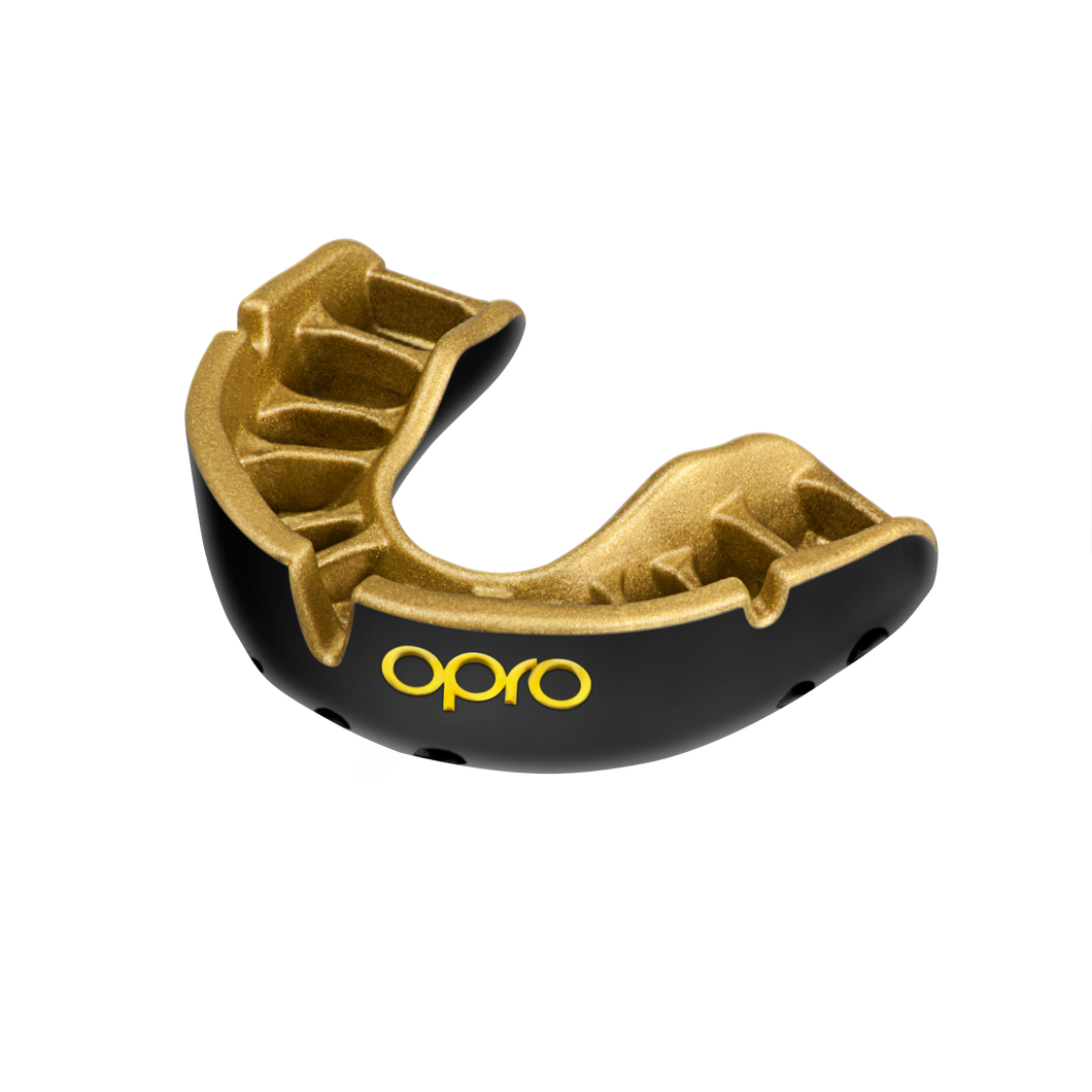 Opro gold mouthguard youth blk/gld