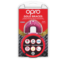 Load image into Gallery viewer, Opro gold mouthguard for braces pnk/prl
