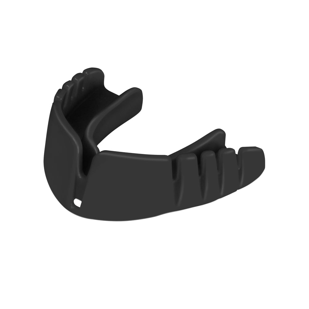Opro snap-fit mouthguard with strap youth black