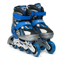 Load image into Gallery viewer, Slider adjustable aluminium skate blue
