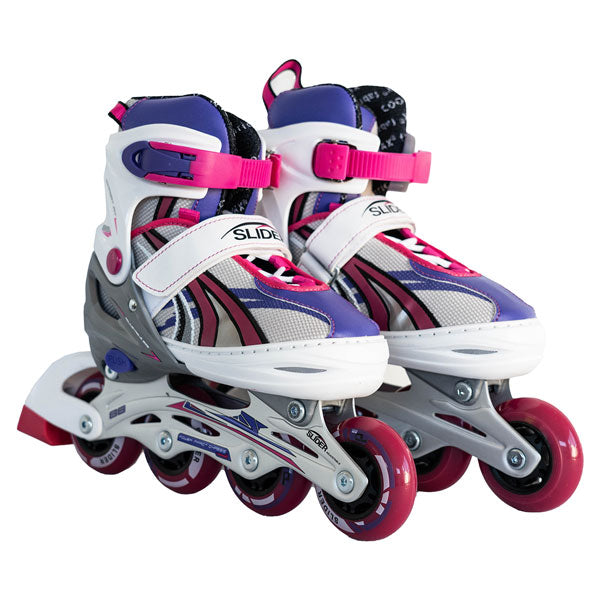 Slider inline adjustable skate pink purple