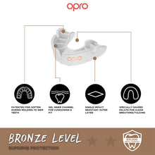 Load image into Gallery viewer, Opro bronze mouthguard white
