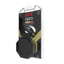 Load image into Gallery viewer, Opro UFC gold mouthguard blk/met/gld
