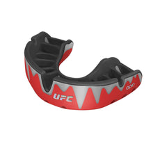 Load image into Gallery viewer, Opro UFC platinum mouthguard blk/met/red
