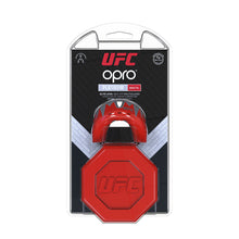 Load image into Gallery viewer, Opro UFC platinum mouthguard blk/met/red
