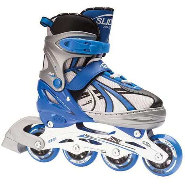 Slider adjustable aluminium skate blue
