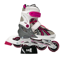 Load image into Gallery viewer, Slider adjustable aluminium skate pink
