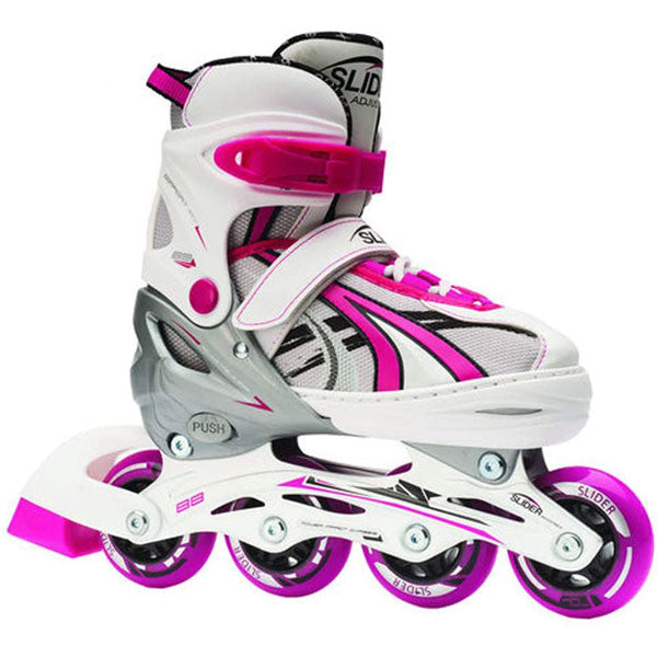 Slider adjustable aluminium skate pink